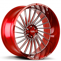 26x12" Off Road Monster Wheels M27 Candy Red Milled Rims 