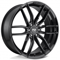 22" Niche Wheels M209 Vosso 6-Lug Gloss Black Rims 