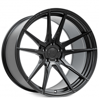 19" Staggered Rohana Wheels RFX2 Matte Black Flow Formed Rims