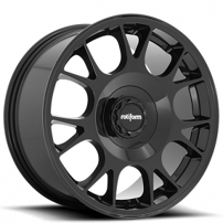 20" Rotiform Wheels R187 TUF-R Gloss Black Rims