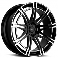 24" Savini Forged Wheels SV.1 X3 Gloss Black with Brushed Accent Monoblock Forged Rims