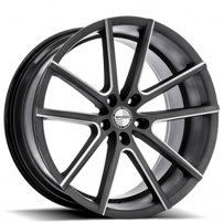 20" Sporza Wheels V5 Satin Graphite Milled Concave Rims 