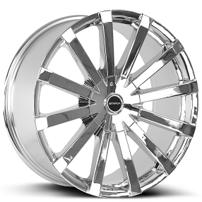 28" Strada Wheels Gabbia Chrome Rims