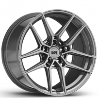 19" Staggered Variant Wheels Helium Gloss Gunmetal Rims