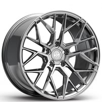 19" Staggered Variant Wheels Radon Titanium Brushed Rims 