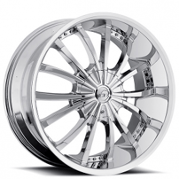 22x8.5" VCT Wheels Mancini Chrome Huge Size Lip Rims