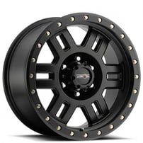 15" Vision Wheels 398 Manx Matte Black Crossover Rims