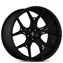 22" Staggered Vossen Wheels HF-5 Custom Matte Black Rims