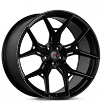 22" Staggered Vossen Wheels HF-5 Custom Satin Black Rims