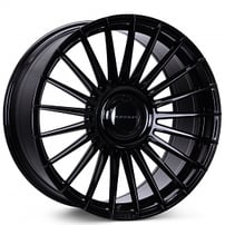 24" Vossen Wheels HF-8 Custom Gloss Black Floating Cap Rims