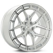 22" Staggered Vossen Wheels HFX-1 Silver Polished 5-Lugs Rims