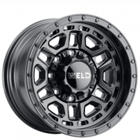 22" Weld Off-Road Wheels Crux W119 Satin Black Rotary Forged Rims