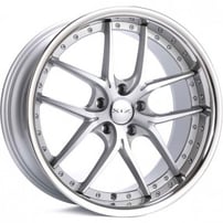 20" XIX Wheels X61 Silver Machined with SS Lip Rims 